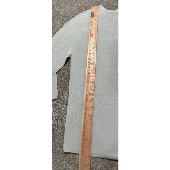 MM Lafleur Sweater The Chadwick 3D Knit Crewneck In Air Grey White XS - Picture 3 of 7